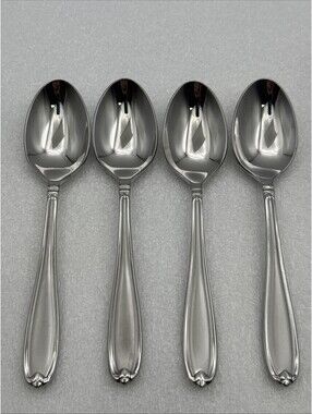 Princess House BARRINGTON 4 Teaspoons 18/10 Stainless Steel Flatware 6-1/4”